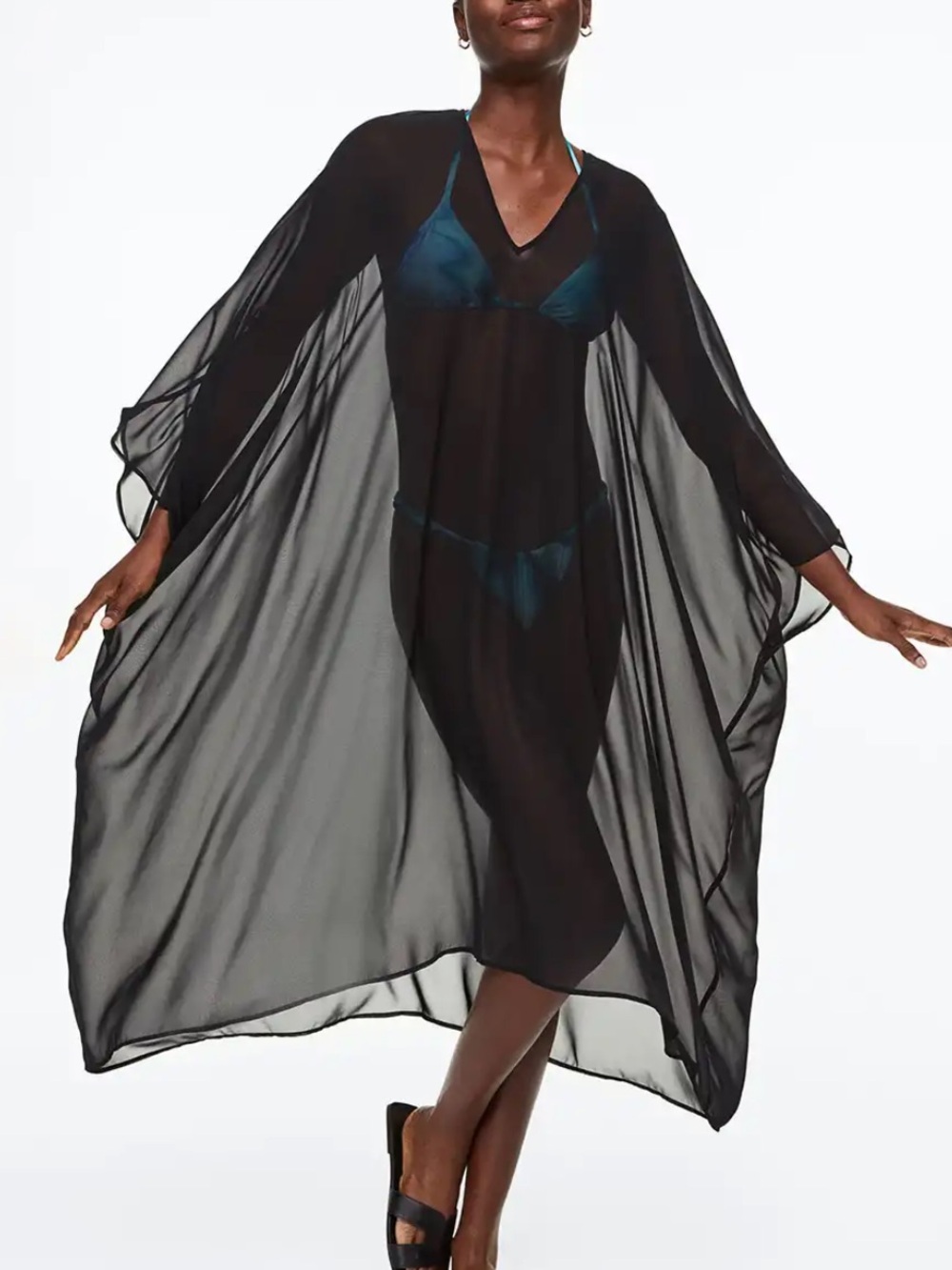 H&M black Beach cover up small Sheer - Picture 4 of 6